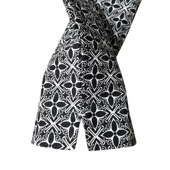 Talbots Hampshire Straight Ankle Pant Black & White Preppy Design  EUC Size 8P - Picture 6 of 6